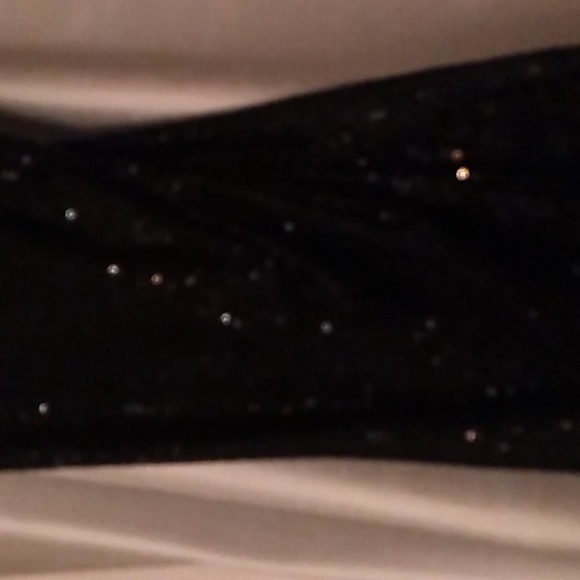 NWT black sequined dress size medium juniors Inspired Hearts ruched waist - Picture 3 of 4
